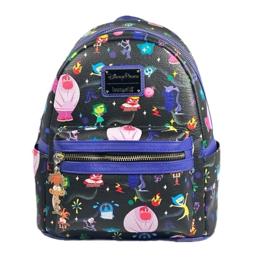 Disney Parks 2025 Pixar INSIDE OUT 2 Loungefly Mini Backpack - NWT - Picture 1 of 6